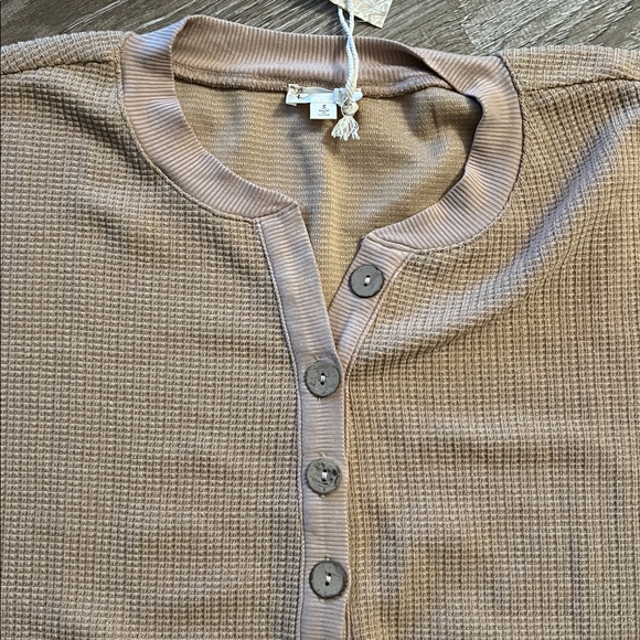 Hem & Thread NWT Tan Waffle Knit Midi Dress size S - Picture 6 of 8